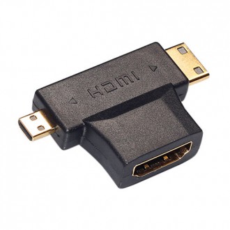 Nabíječka, adaptér, redukce - 3v1 redukce HDMI na mini HDMI typ C a micro HDMI typ D