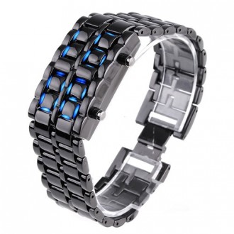 Hodinky - Stylové digitální hodinky Samurai s LED podsvícením