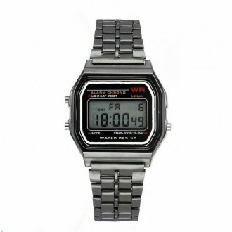 Hodinky - Retro digitálky legendární digitální hodinky šedé