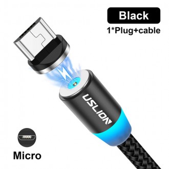 Příslušenství pro mobily - Magnetický micro USB kabel s LED