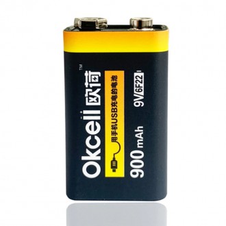 Ostatní zboží - Dobíjecí baterie 9V 900 mAh USB