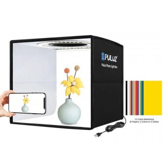 Příslušenství pro mobily - Puluz Studio foto box s LED osvětlením 25cm