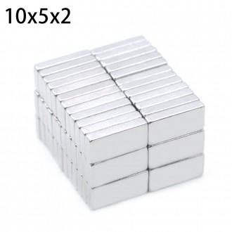 Neodymový magnet - 10 kusů Neodymový magnet 10 x 5 x 2 mm