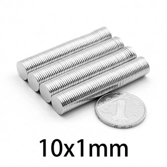 Neodymový magnet - 10 kusů Neodymový magnet 10 x 1 mm