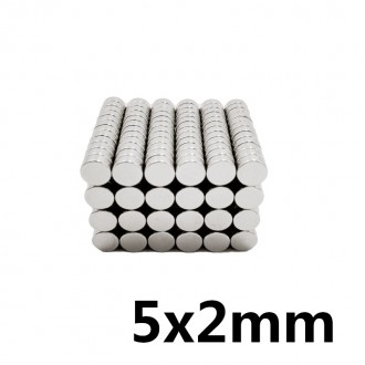 Neodymový magnet - 10 kusů Neodymový magnet 5 x 2 mm
