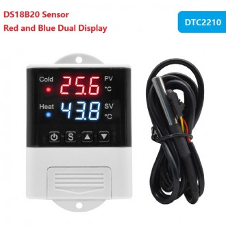 Měřící přístroje - Regulátor teploty termostat DTC2210 pro chlazení a topení