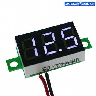 Měřící přístroje - Miniaturní digitální voltmetr LED bílá 4,7V-32V