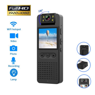 Zabezpečovací systém - Policejní mini tělová kamera CS06 WiFi s LCD