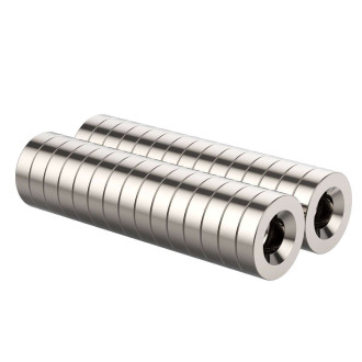 Neodymový magnet - 10 kusů neodymový magnet mezikruží 12 x 3 mm s dírou 4 mm