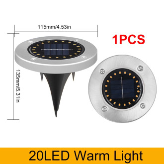 LED osvětlení - Venkovní solární LED osvětlení 20 LED teplá bílá
