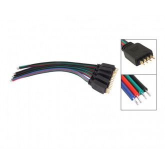 LED osvětlení - 4 pinový Flexibilní konektor pro LED pásek (samec)