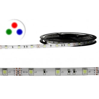 LED osvětlení - Vodotěsný RGB LED pásek, 5m, 300 LED, tříbarevný, SMD5050