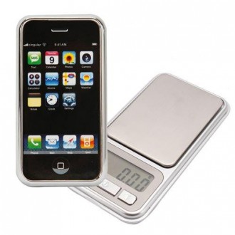 Měřící přístroje - Digitální váha ve tvaru iPhone 500g, 0,1g