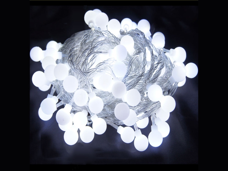 Vánoční osvětlení na stromeček LED koule bílé + dárek Stylus pro kapacitní displeje zdarma