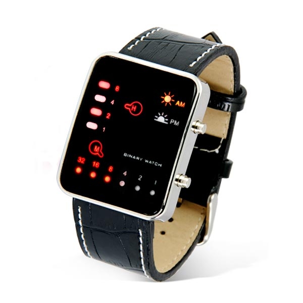 Binární led hodinky + dárek Mini stylus pro kapacitní displeje zdarma