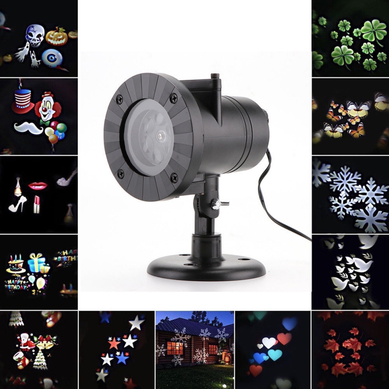 Dekorativní venkovní LED projektor 12 motivů + dárek Stylus pro kapacitní displeje zdarma