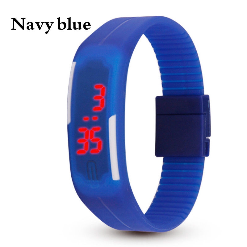 Digitální hodinky na běhání - tmavě modré + dárek Mini stylus pro kapacitní displeje zdarma