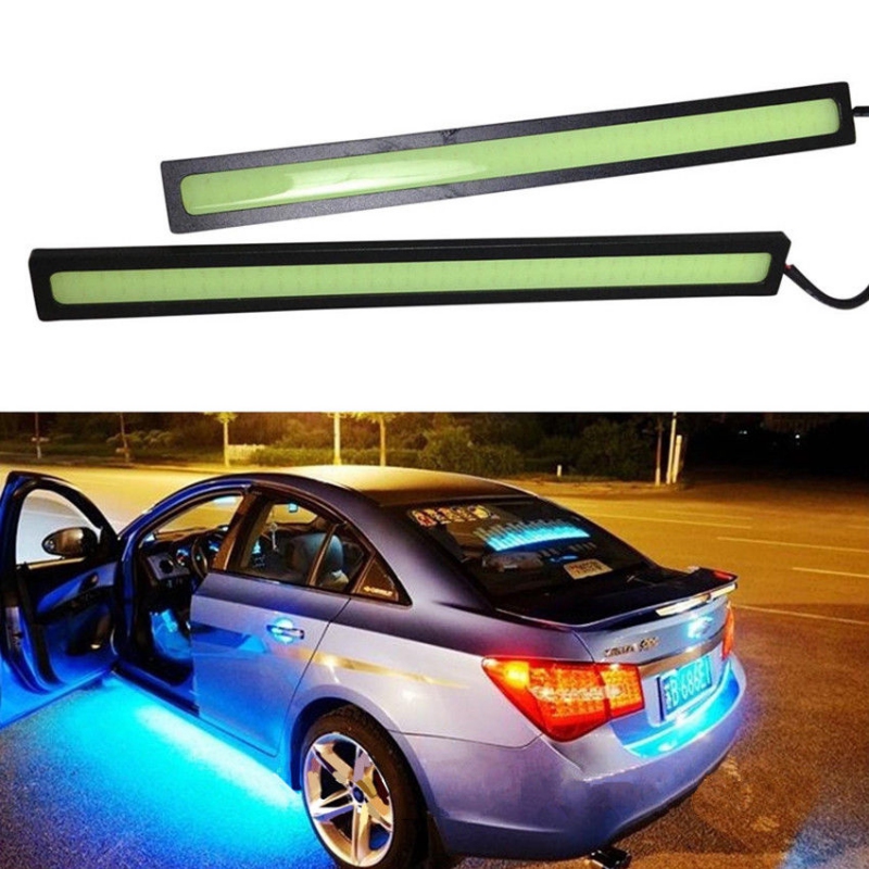 2x COB LED pásek do auta 12V 6W modrá + dárek Mini stylus pro kapacitní displeje zdarma