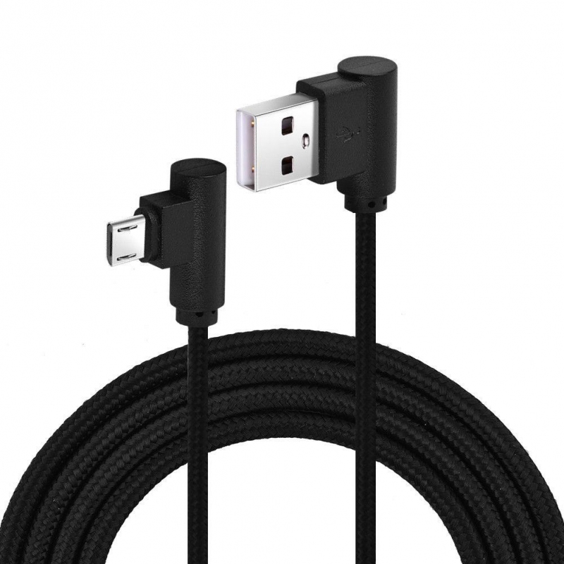 Nylonový kabel USB Micro 3M černý + dárek Mini stylus pro kapacitní displeje zdarma