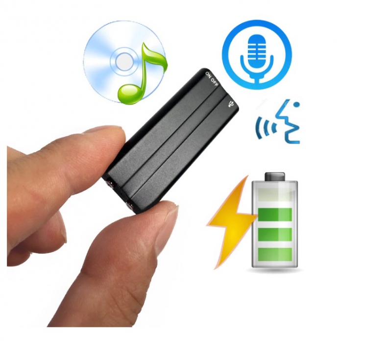 Diktafon s detekcí zvuku a možností přehrávání hudby + dárek Stylus pro kapacitní displeje zdarma