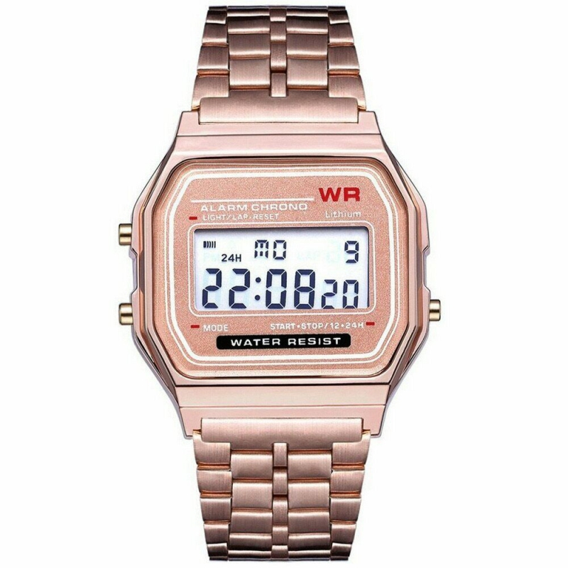 Retro digitálky legendární digitální hodinky růžové + dárek Stylus pro kapacitní displeje zdarma