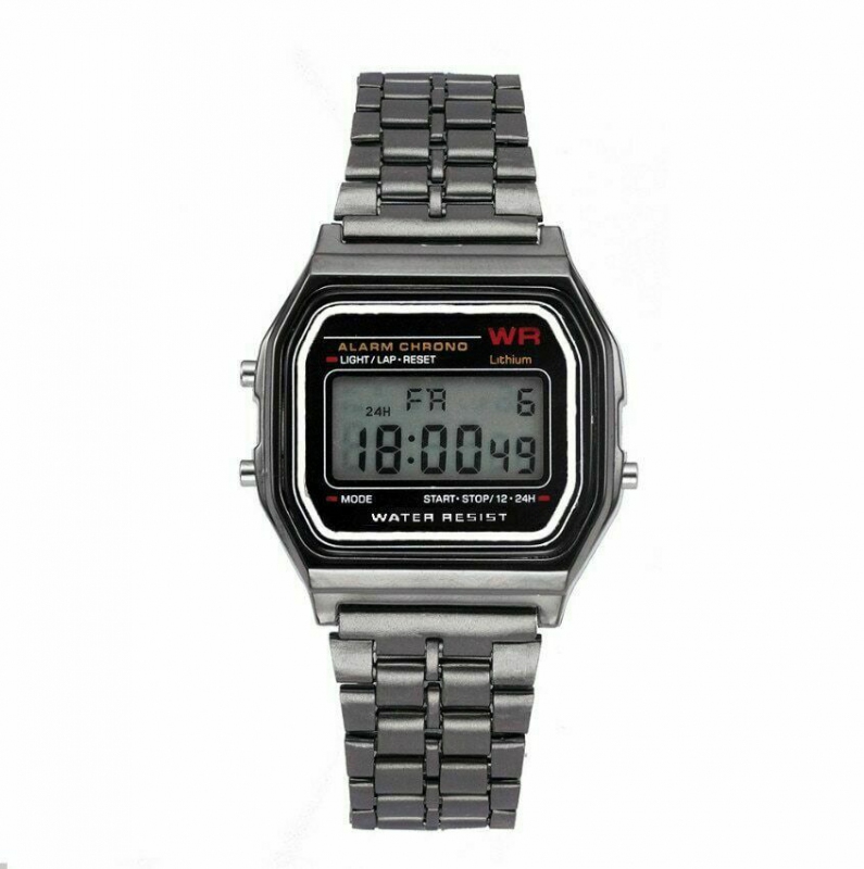 Retro digitálky legendární digitální hodinky šedé + dárek Stylus pro kapacitní displeje zdarma