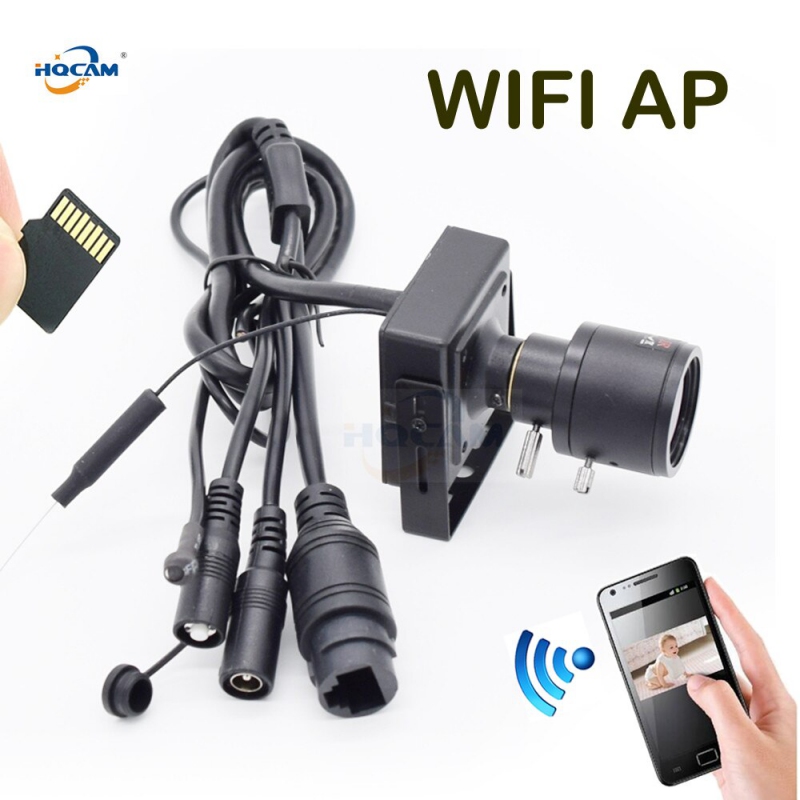 WIFI IP mini kamera HQCAM s manuálním objektivem a mikrofonem + dárek Mini stylus pro kapacitní displeje zdarma