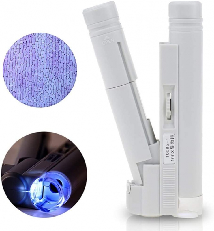 Kapesní mikroskop 100x zoom s LED osvětlením + dárek Stylus pro kapacitní displeje zdarma