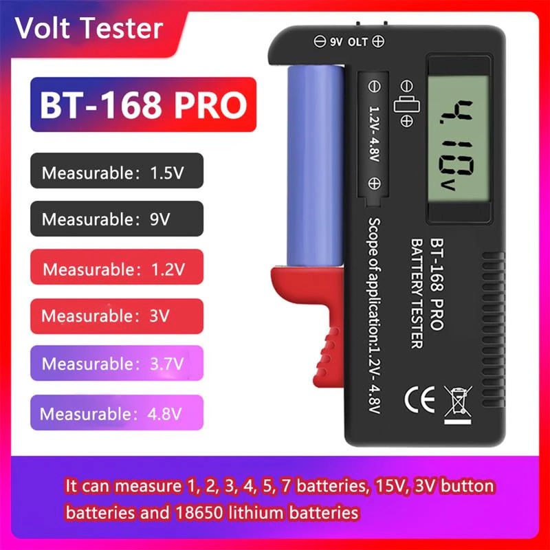 Zkoušečka tester baterií BT-168 PRO + dárek Stylus pro kapacitní displeje zdarma