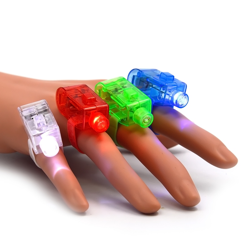 4 ks svítící prsty - led na ruku červená + dárek Stylus pro kapacitní displeje zdarma