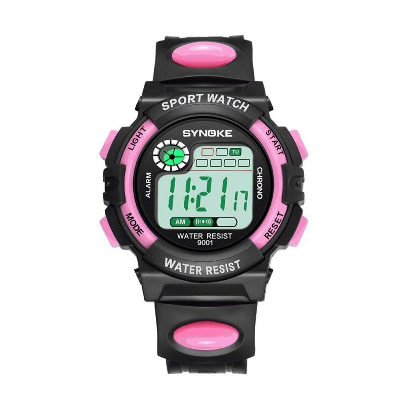 Dětské digitální hodinky značky Synoke růžové + dárek Mini stylus pro kapacitní displeje zdarma