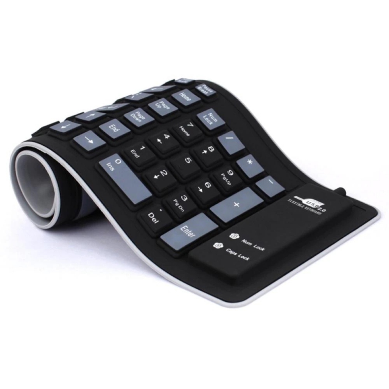 Flexibilní vodě-odolná USB klávesnice + dárek Stylus pro kapacitní displeje zdarma