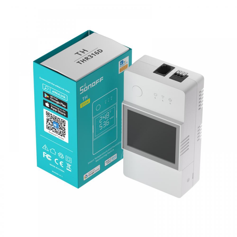 Sonoff TH Elite WiFi termostatický modul THR316D + dárek Stylus pro kapacitní displeje zdarma