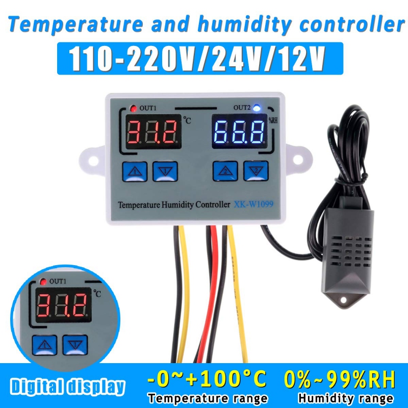 2v1 Digitální termostat a hygrostat W1099 + dárek Stylus pro kapacitní displeje zdarma