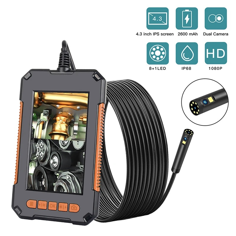 Endoskopická kamera P40 s LCD a duální kamerou 10m + dárek Stylus pro kapacitní displeje zdarma