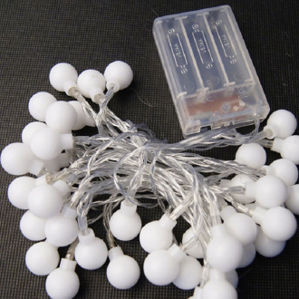 Vánoční osvětlení na stromeček LED koule bílé