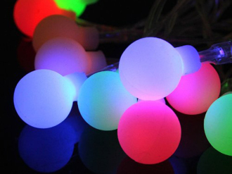 Vánoční osvětlení na stromeček LED koule barevné