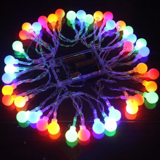 Vánoční osvětlení na stromeček LED koule barevné