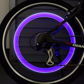 Svítící LED ventilky na kolo