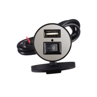 Voděodolná USB zásuvka s vypínačem na motorku