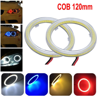 2x COB LED kroužek průměr 120 mm - Bílý
