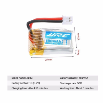 Baterie do drona H36 JJRC 150mAh 3,7V LiPo