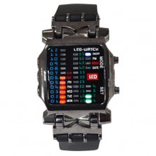 Binární LED digitální pánské náramkové hodinky