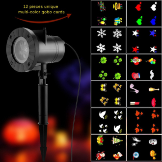 Dekorativní venkovní LED projektor 12 motivů
