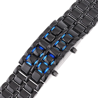 Stylové digitální hodinky Samurai s LED podsvícením