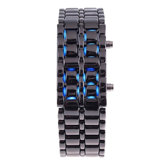 Stylové digitální hodinky Samurai s LED podsvícením