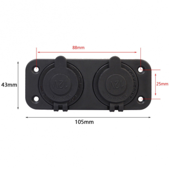 2x USB nabíječka, CL auto-zásuvka do panelu