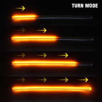 2x Denní svícení 60cm LED DRL s funkcí blinkru postupné spouštění