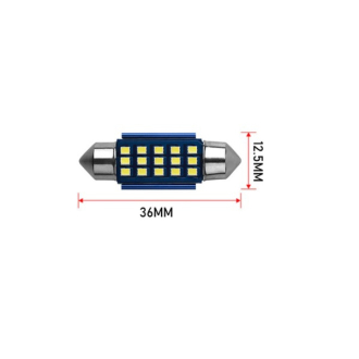 LED auto žárovka C5W 15x 2016SMD 36mm