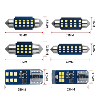 LED auto žárovka C5W 15x 2016SMD 39mm
